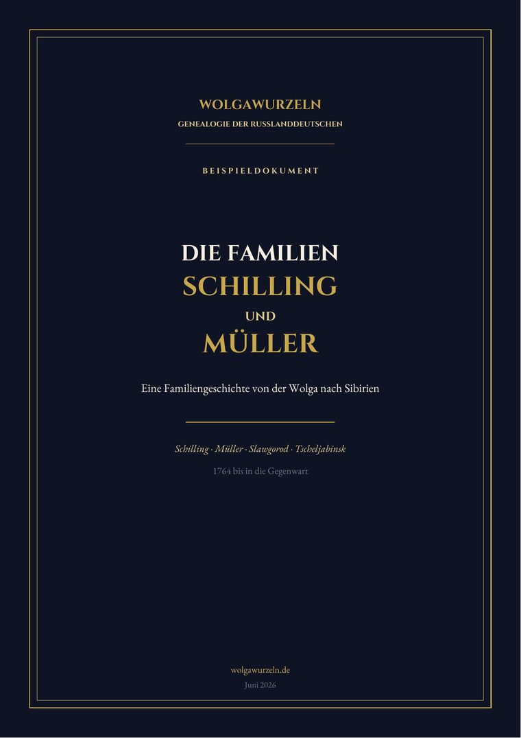 Beispiel Familiengeschichte — Titelseite