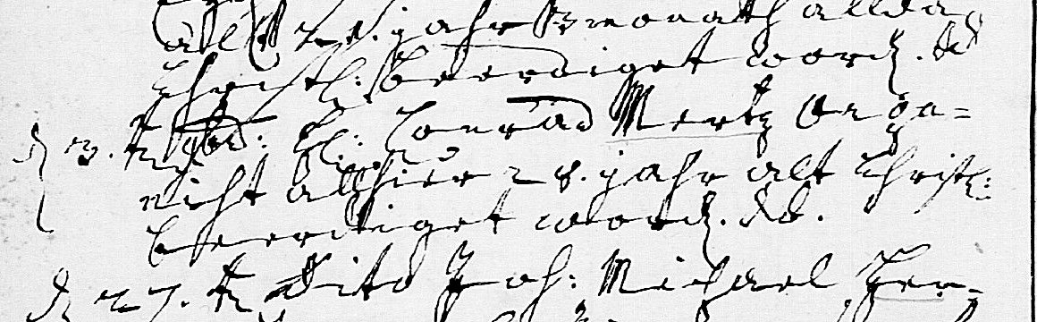Ausschnitt aus dem reformierten Kirchenbuch Altenhaßlau, Begräbniseintrag von 1720 in Kurrentschrift